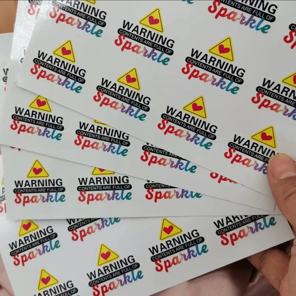 120 Thank You Stickers, Warning Contents Are Full Of Sparkle Stickers